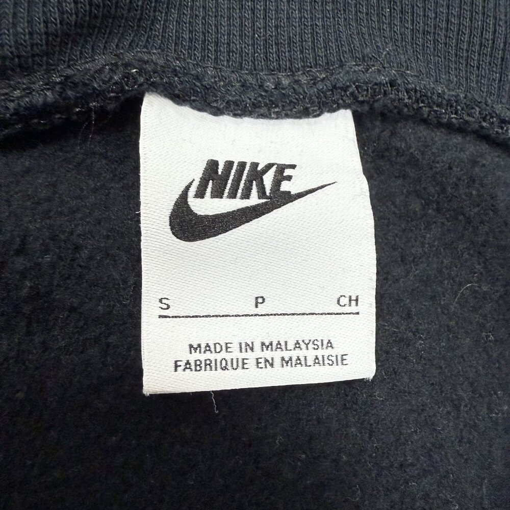 Nike Women's Phoenix V-Neck Sweater SMALL Relaxed Black Streetwear Swoosh - Picture 3 of 5